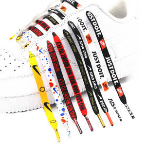 Yrunfeety 플랫 OEM 신발 레이스 100-180CM 사용자 정의 로고 NK 신발 끈에 대 한 인쇄 신발 끈 8MM 운동화 Shoestrings - Product Image 6