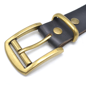 Carosung Großhandel Custom Logo Antik Messing Single <span class=keywords><strong>Prong</strong></span> 40 MM Gürtels chnalle mit Metalls ch laufe für Ledergürtel - Product Image 1