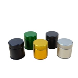Boîte en métal hermétique anti-odeur personnalisée avec logo imprimé pour herbes, thé, matcha – Emballage en fer blanc - Product Image 1