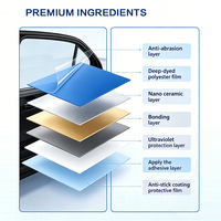 3M Nano Ceramic 3m Window Film Roll VLT Tinggi Kejernihan Tinggi Penolakan Panas Privasi Satu Arah CR20 CR40 CR70 CR90