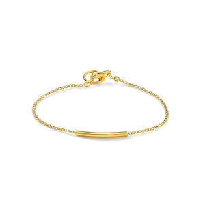 Bracciale in acciaio inossidabile stile graffetta, tono oro, design minimalista per donna, gioielli alla moda - Product Image 1