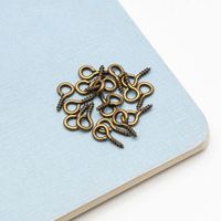100 PIÈCES Mini-œillets à vis pour la fabrication de bijoux DIY, accessoires de porte-clés, crochets à œillets, fermoirs à vis filetés, pendentifs et porte-clés