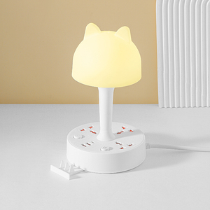 DENIXI Enchufe Multifuncional de Escritorio con Diseño de Cabeza de Conejo, con USB + <span class=keywords><strong>PDS</strong></span> y Soporte Iluminado para Teléfono Móvil - Product Image 6