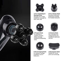 Elektrischer Ergonomischer Massagestab Handmassagegerät für den Ganzen Körper Rücken Nacken Schulter Delfin Infrarot Massagehammer Vibrationsgerät