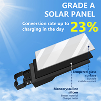 Lampe solaire LED extérieure tout-en-un à haute luminosité 60W 90W 170W 270W 600W avec détecteur de mouvement, étanche IP65