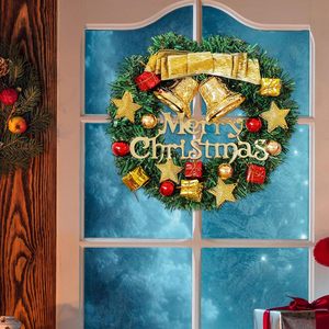 Guirnalda Navideña Artificial de 24 Pulgadas con Luces LED Blancas/Transparentes, Resistente al Fuego, Fácil Instalación para <span class=keywords><strong>Puerta</strong></span> Principal, Decoración Navideña - Product Image 6