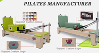 Reformer Pilates Maple Amerika Utara Premium dengan Pegas yang Dapat Disesuaikan untuk Penguatan Inti dan Posisi Tertentu