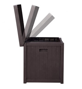 Outdoor Patio Medium Deck Storage Box Plastic Bench Box 51 Gallon for Furniture Cushions,Garden Tools and Pool Toys
