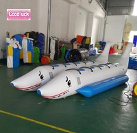 10 sièges gonflable Ocean Rider eau banane bateau à la dérive forme animée baleine blanche tour eau banane bateau