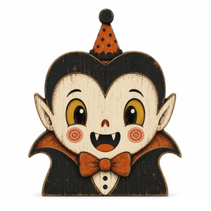Kit de décoration rétro en <span class=keywords><strong>bois</strong></span> pour plateau à plusieurs niveaux d'Halloween, jolies plaques de table en <span class=keywords><strong>bois</strong></span> fantôme, décoration vintage d'automne pour cheminée de maison à l'Halloween - Product Image 4