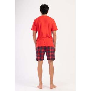 Ensemble short et t-shirt à manches courtes pour homme, style vintage, col rond, décontracté chic, avec poches, respirant et motif imprimé thermique - Product Image 1