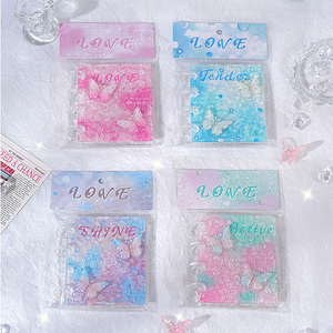 Classeur pour photocartes Kpop de 3 pouces en acrylique de haute qualité avec effet d'ondulations d'eau et <span class=keywords><strong>papillon</strong></span> 3D, pour cartes photo d'artistes - Product Image 1
