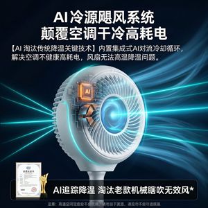 Smart Ai Air Circulator Fan Dual Purpose Floor Fan Voice Control App Control Bladeless Quiet Home Use 31-40 Sqm - Product Image 5
