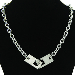 Geometric Stainless Steel Necklace, Trendy Wear and Splicing Neck Chain Neck Chain Tanjing - Product Image 1