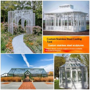 Arche de Cérémonie en Fer Forgé et Acier Inoxydable Style Européen pour Mariage, Décoration de Jardin Extérieur Culturelle - Product Image 3