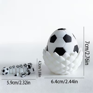 Vashine Ornamenti da Casa a Forma di Drago da Calcio Stampati in 3D, Uovo di Drago da Rugby, Giocattoli Divertenti da Collezione per Bambini, Giocattoli Flessibili in Cristallo Stampati in 3D - Product Image 6