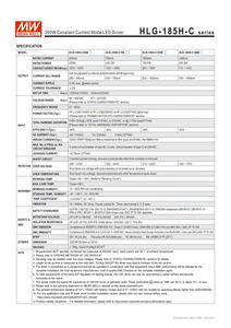 MEAN WELL HLG-185H-C700A 94% Eficiencia Controlador <span class=keywords><strong>LED</strong></span> de Corriente Constante de <span class=keywords><strong>200W</strong></span>, 143-286V, Ajustable, Impermeable IP67, para Iluminación <span class=keywords><strong>LED</strong></span> - Product Image 4
