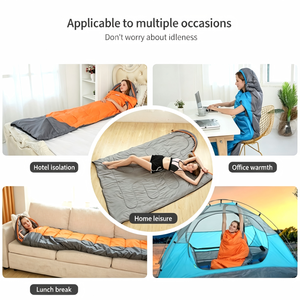 <span class=keywords><strong>Sac</strong></span> <span class=keywords><strong>de</strong></span> <span class=keywords><strong>couchage</strong></span> extérieur pour adultes en nylon et polyester, respirant, coupe-vent, toutes saisons, pour le camping et les voyages, taille simple ou double - Product Image 5