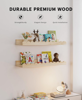 Meilleure vente 2026 : Étagère murale en bois à 4 niveaux pour le rangement de livres d'enfants, idéale pour la chambre d'enfant et le salon