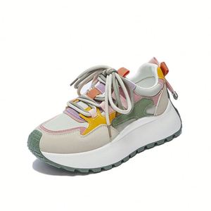 Zapatillas Deportivas Coreanas para Mujer, Estilo Dad Shoes, Moda Primavera 2026, Suela Gruesa y Elevada, Combinables con Todo, para Estudiantes, Uso Diario, Correr, Casual - Product Image 1