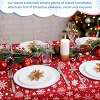 Nappes de table modernes, personnalisées, faites à la main, jetables, imperméables en plastique pour l'hiver, Noël, les fêtes, les anniversaires