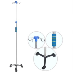 Soporte de Infusión Móvil de Acero Inoxidable de 5 Patas para Hospital, Soporte para Suero Intravenoso de Alta Calidad - Product Image 4
