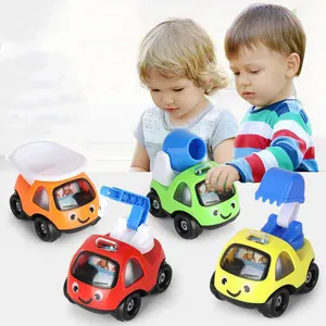 공장 가격 미니 동물 당겨 자동차 장난감 다채로운 귀여운 차량 어린이 소년 저렴한 플라스틱 작은 자동차 장난감