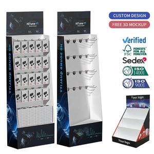 מתקן תצוגה לדלפק מסוג PDQ עם ווים מותאמים אישית, עשוי PVC, קרטון, לוח תצוגה עם יתדות, מתאים לאביזרי טלפון. - Product Image 4