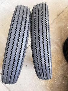 Neumático de Motocicleta Retro con Diseño de Dientes de Sierra 4.00-17 4.50-17 TL 6PR 8PR, Patrón Vintage, Sin Cámara - Product Image 4