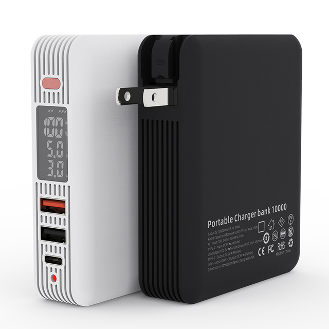 Wholesale 10000mah Liithium Ion Battery Backup Charger Power Banks Muti-funtional Wireless Fast Charging Portable Charger  Power