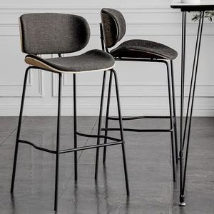 Tabouret de Bar Contemporain Ekintop Chaise de Bar Pivotante Haute en Métal et Plastique avec Dossier - Product Image 6