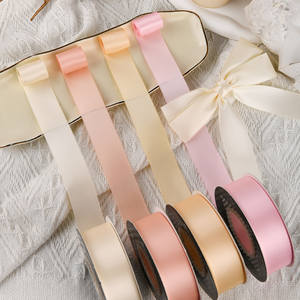 <span class=keywords><strong>Cinta</strong></span> de Raso de Poliéster de Doble Cara Encriptada, Rollo de Accesorios para el Cabello, Empaque para Ramos de Flores - Product Image 3