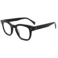 Nouvelles montures de lunettes léopard design Wenzhou, monture bleue, protection oculaire, lunettes pour hommes en acétate premium, monture large épaisse pour hommes