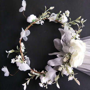 <span class=keywords><strong>Serre</strong></span>-<span class=keywords><strong>tête</strong></span> floral en gros, long <span class=keywords><strong>voile</strong></span> de mariée, couronne de demoiselle d'honneur, voiles de <span class=keywords><strong>mariage</strong></span> pour femmes - Product Image 3