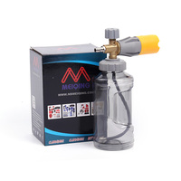 Qualité supérieure MeiQing MQHFC001 Nettoyeur haute pression Canon à mousse de lavage de voiture 1/4 "Connecteur rapide 1000ML Plastique + Laiton