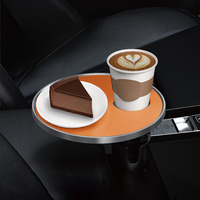 Plateau de table pour porte-gobelet de voiture, rotation à 360°, bureau suspendu, tapis antidérapant en silicone, pour le bureau, la salle à manger, pour BMW, Toyota, Honda