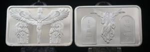 「イエス・クロス」長方形コインカスタム彫刻コイン十戒シルバーバー - Product Image 4