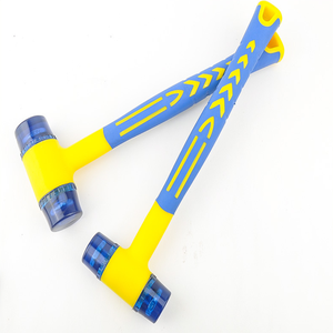 Martillo <span class=keywords><strong>de</strong></span> <span class=keywords><strong>Goma</strong></span> <span class=keywords><strong>de</strong></span> Doble Cabeza con Cabezas Azules Reemplazables y Empuñadura Ergonómica Antideslizante - Product Image 2