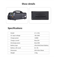 Cargador Inteligente de Doble Canal EV-PEAK U1+ 1200W 25A para Baterías LiPo LiHV de 6-14S, Carga Universal para Drones Agrícolas