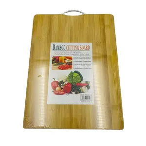 Bloques de corte personalizados Rectángulo Cocina Tabla de cortar de madera Tabla de cortar multifuncional con mango de metal