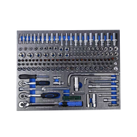 Ensemble de 424 outils mécaniques industriels de qualité supérieure avec 6 plateaux en EVA bleus pour tiroirs de rangement d'outils