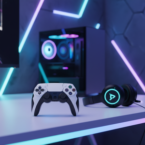 Manette <span class=keywords><strong>de</strong></span> jeu sans fil GAMINJA à prix d'usine OEM, contrôleur double choc tiers pour console <span class=keywords><strong>PS4</strong></span> - Product Image 2
