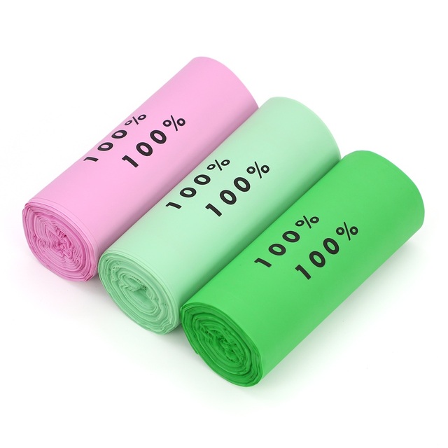 30L Eco Friendly Cornstarch Garbage Bags Biodegradable Compostable Trash Bag Rubbish Bag for Bin Liners