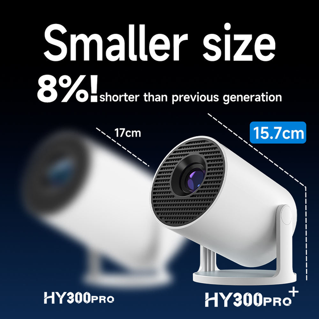 Mini LED Projector 720P with WiFi6 BT52 Android Auto Focus Keystone Correction for Home Theater Smart Portable Projector
