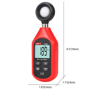 Medidor de luz Digital UNI-T UT383, Lumens, 0 ~ 199.900 Lux (0 ~ 18.500 FC), para velas de pie - Product Image 2