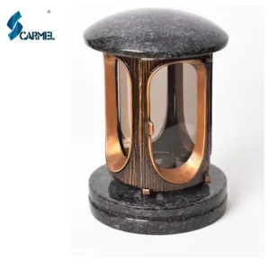 Copper Grave Lamp For Cemetery Wholesale Brass Lantern For Grave Bronze Candle Holder