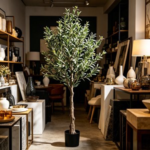 Arbre d'olivier artificiel réaliste en pot, plante artificielle réaliste pour la décoration de la maison, du jardin ou du bureau - Product Image 4