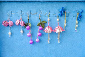 Tô Châu Xoắn Bông tai hoa, ánh sáng lên sang trọng với mỗi bông tai Swing nhẹ nhàng tai mặt dây tai đinh tán Tai đồ trang trí - Product Image 3