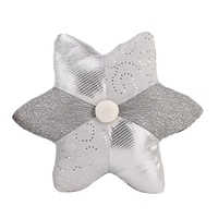 Coussins de canapé de Noël pour la famille Zaves, 14 pouces et 12 pouces, décoration intérieure pour les fêtes, polyester de haute qualité, peluche argentée, cadeau de Noël
