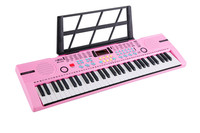 Mädchen Musikinstrument in Rosa Spielzeug-Klavier 61 Tasten Elektronisches Keyboard Spielzeug Elektronische Orgel mit Beleuchtung für Kinder